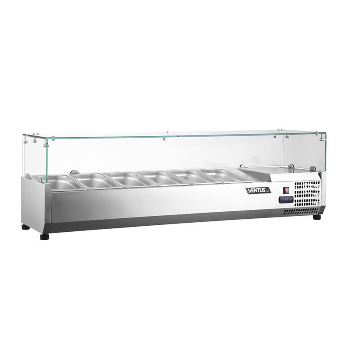 Salad Bar Sobremesa 6 Depósitos Ventus SZB-6 Acero Inoxidable 1500W