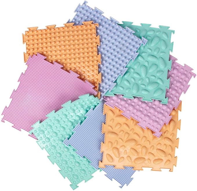 Juego De Tapetes Modulares Sensoriales Ortodon Pastel 8