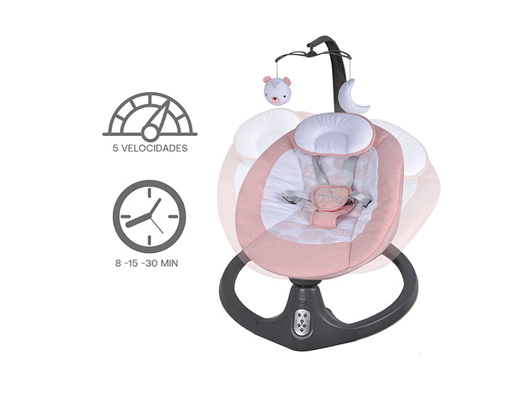 Silla Nido Mecedora Bebesit Baby Swing B03 Rosado Niña