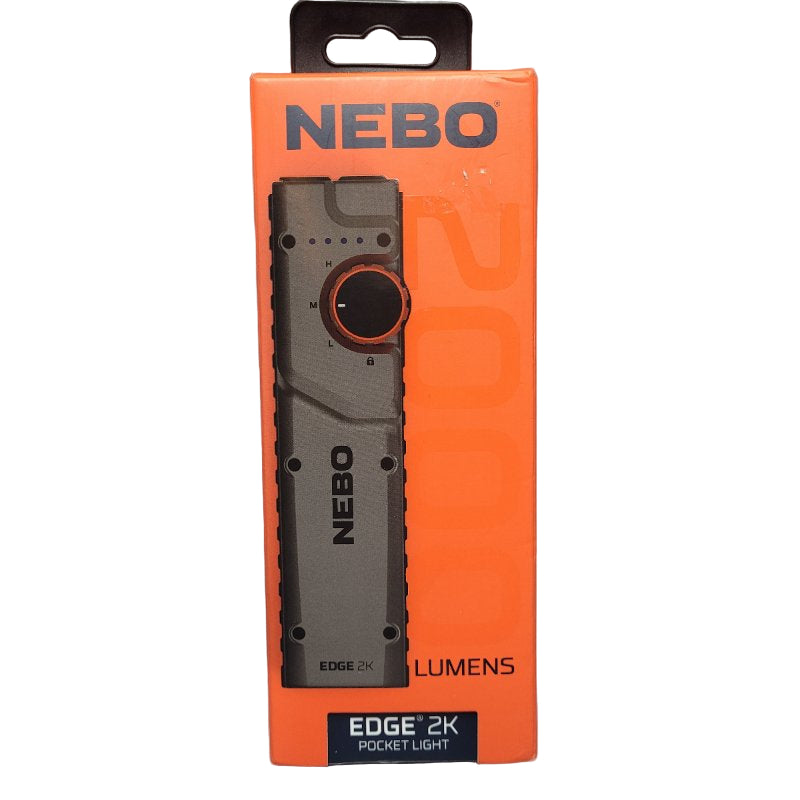 Linterna Tactica Recargable Nebo Edge 2k De Bolsillo Black 2000 Lumenes