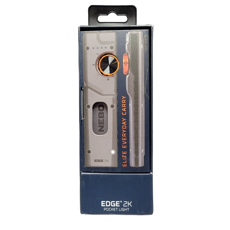 Linterna Tactica Recargable Nebo Edge 2k De Bolsillo Black 2000 Lumenes