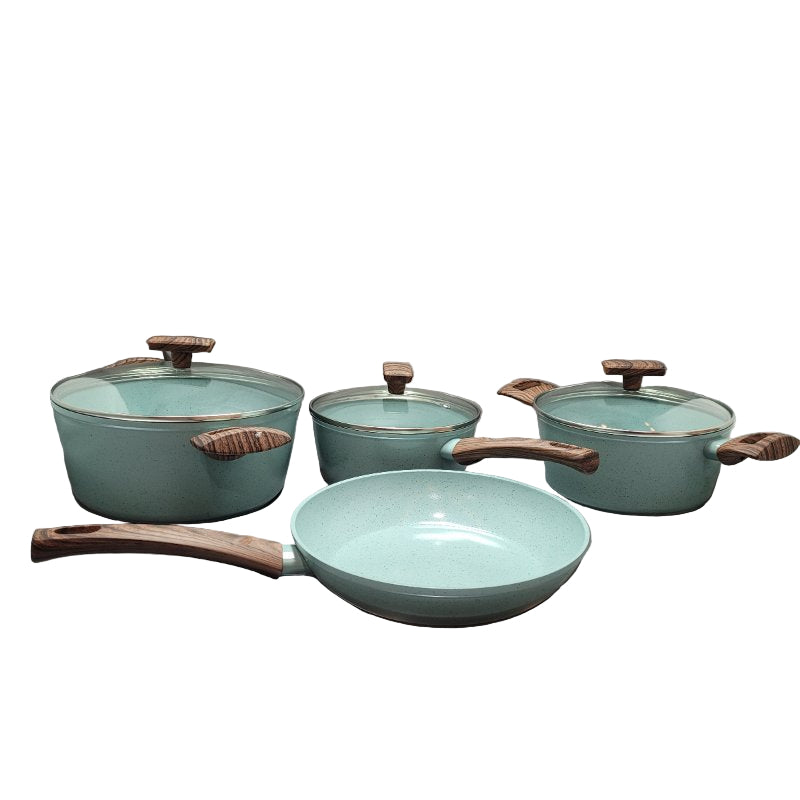 Batería De Cocina Chef Choice Verde Agua 10 Pieza