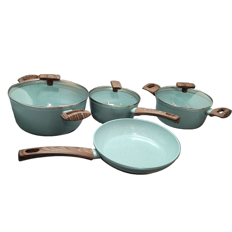 Batería De Cocina Chef Choice Verde Agua 10 Pieza