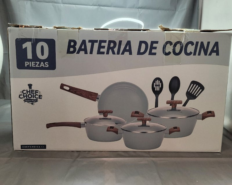 Batería De Cocina Chef Choice Verde Agua 10 Pieza