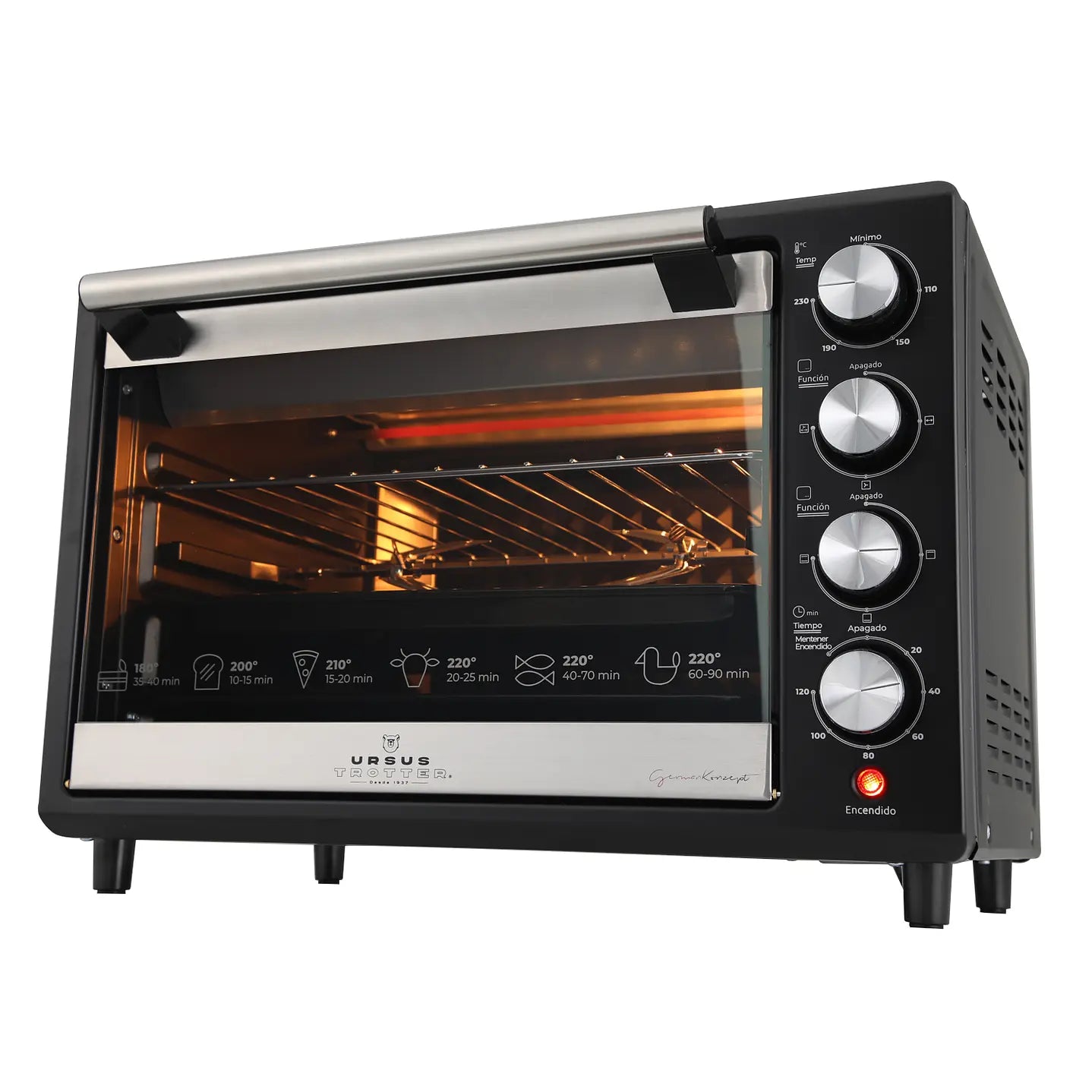Horno Eléctrico URSUS TROTTER PRO-B 38 Litros Negro