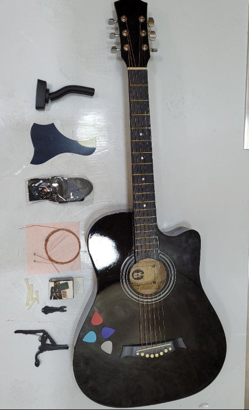 Pack Guitarra Electroacústica Negro