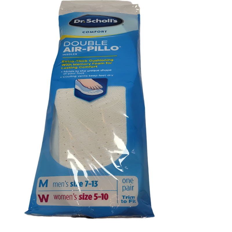 Plantillas Dr Scholls Double Air-Pillo Blanco 7-13 Unisex