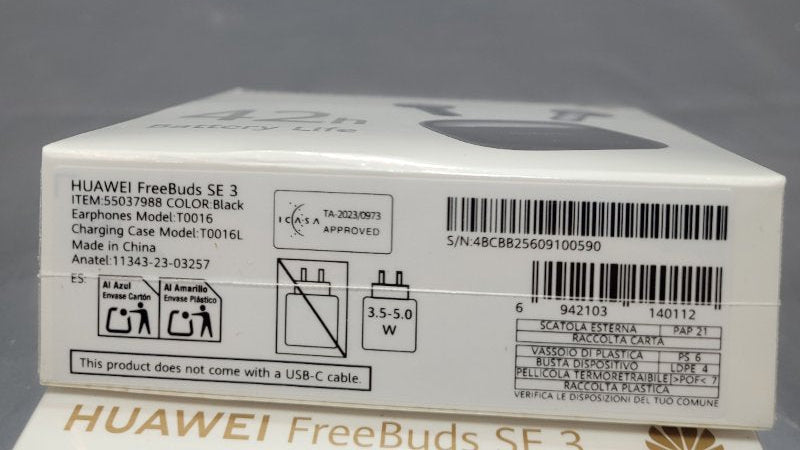 Audífonos Inalámbricos Huawei Freebuds Se 3  T0016 Negro