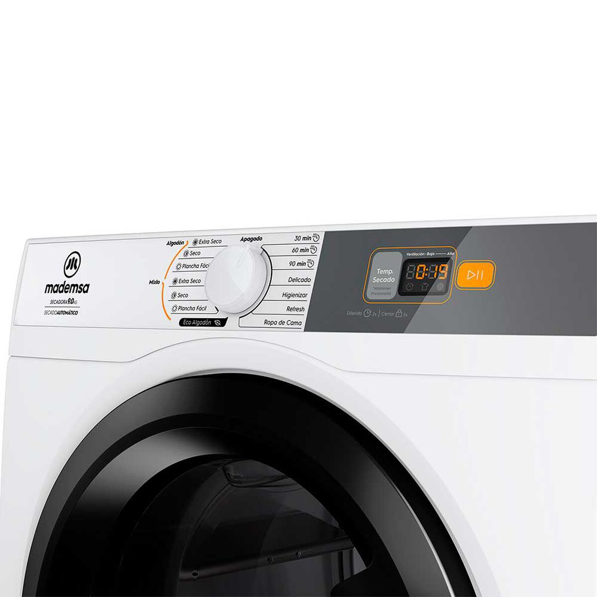Secadora Automática Carga Frontal Mademsa 9DBZG Pro 9 kilos