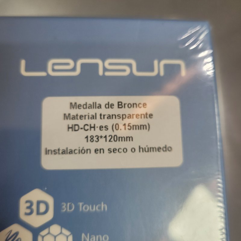 Caja De 50 Laminas Protectoras Transparente Lensun Hidrogel 3d 183x120 Mm