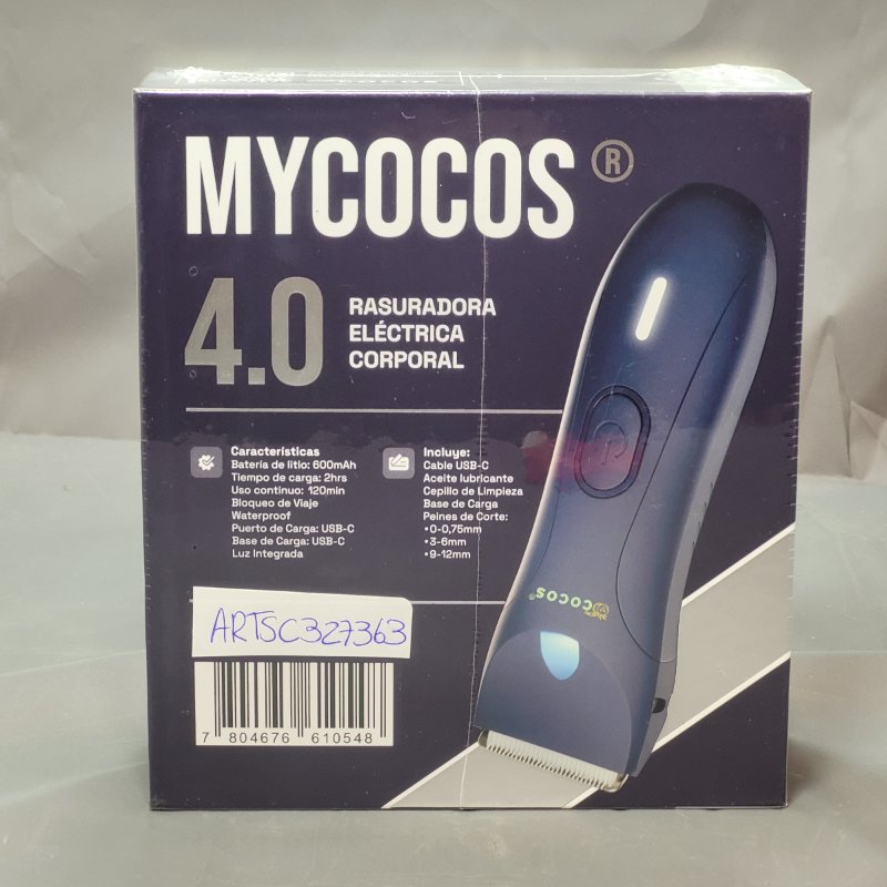 Rasuradora Electrica Corporal Mycocos 4.0 Inalambrica Azul Masculino