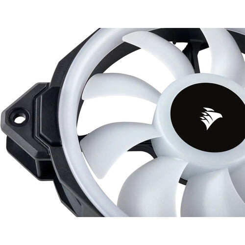 Ventilador de caja Corsair LL120 RGB con doble bucle de luz y PWM de 120 mm (negro)