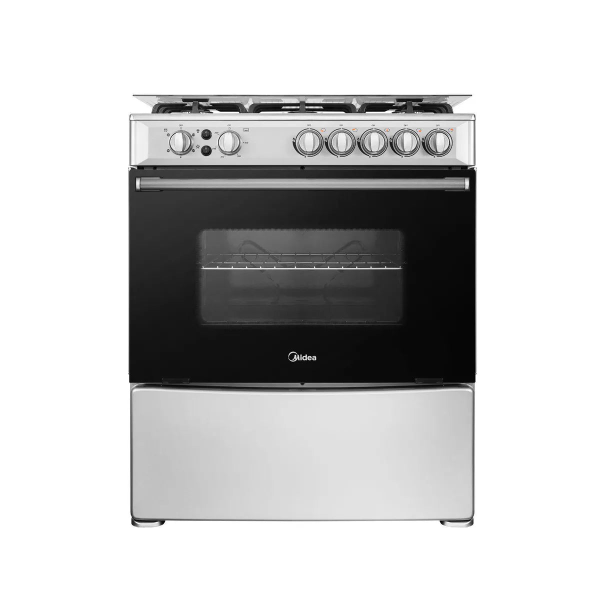 Cocina a Gas 5 Platos Midea MFO-MG30ACQSL Plateado