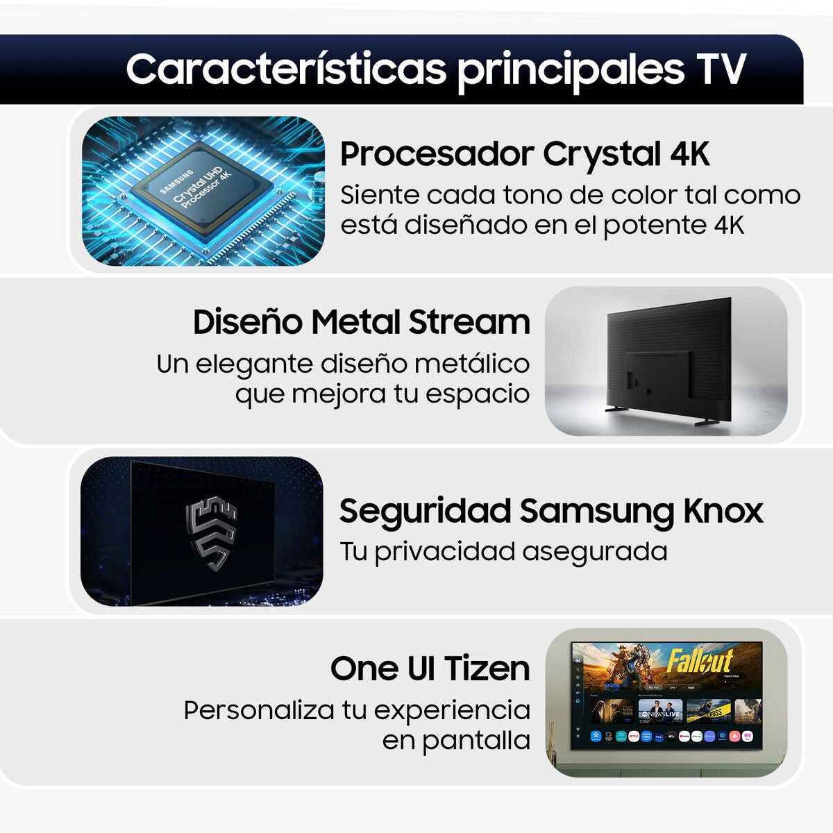 Smart TV Crystal UHD Samsung UN75U8000FG 75 Pulgadas