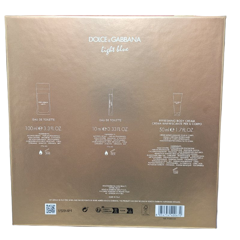 Set De Perfume Dolce & Gabbana Light Blue 100ml/10ml/50ml