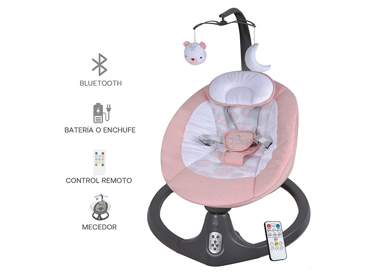 Silla Nido Mecedora Bebesit Baby Swing B03 Rosado Niña