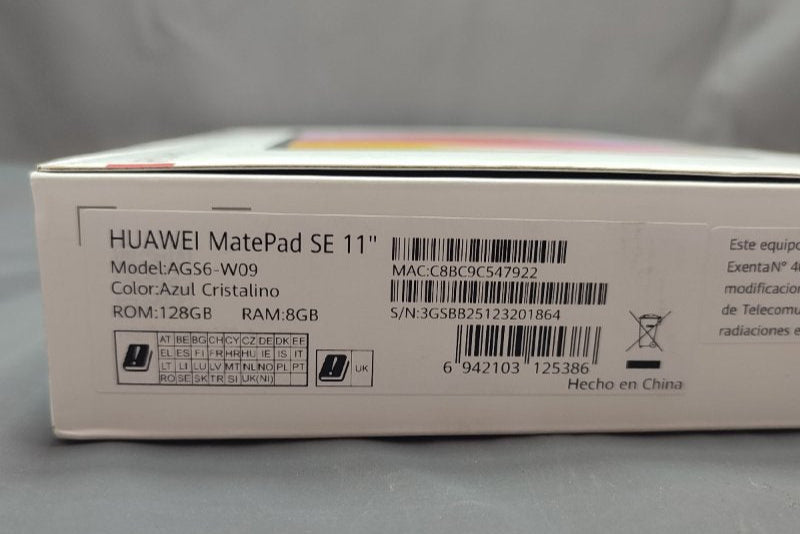 Tablet Matepad Se 11" Huawei Ags6-W09 Azul Cristalino Rom: 128gb / Ram: 8gb