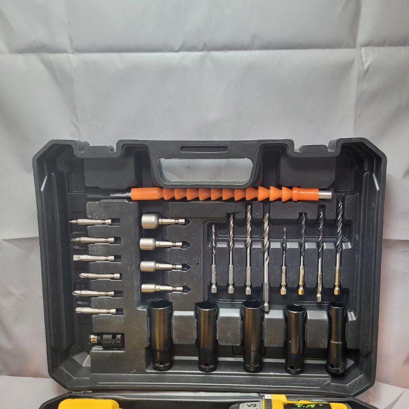 Kit Taladro Inalámbrico Vida Amor Amarillo 28v
