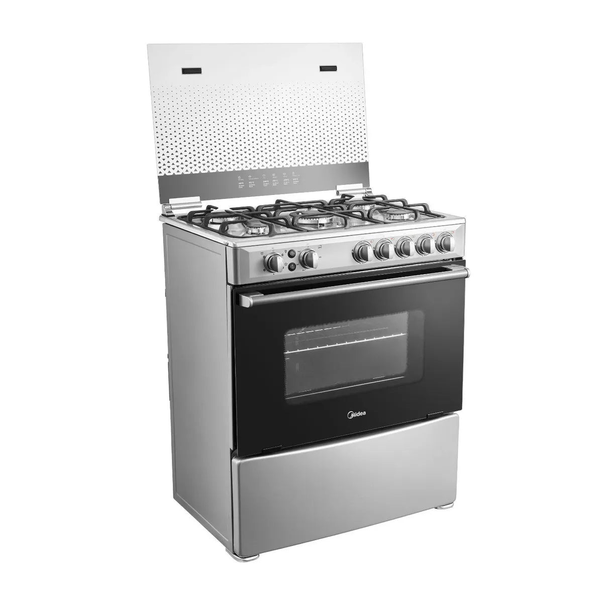 Cocina a Gas 5 Platos Midea MFO-MG30ACQSL Plateado