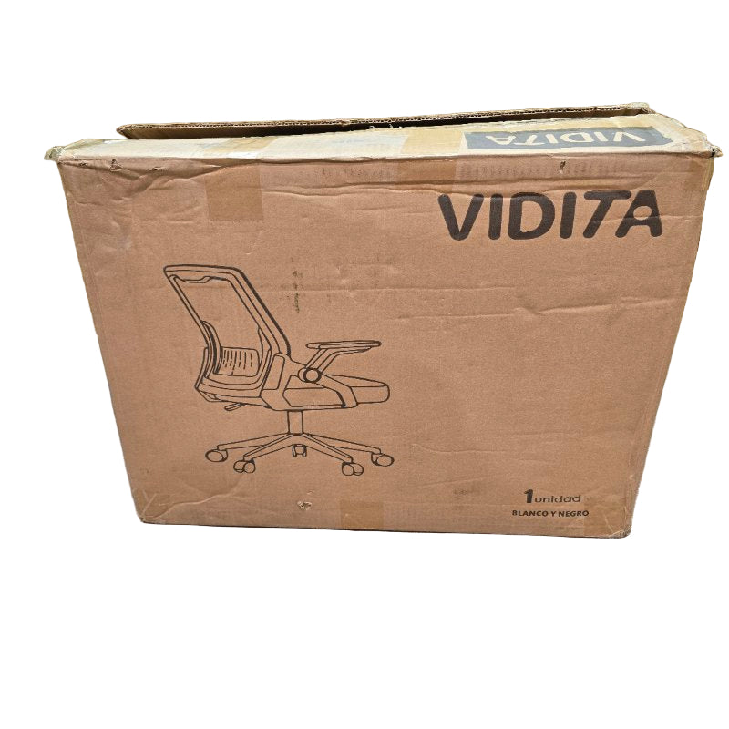 Silla Escritorio Ergonomica Vidita Rbcl24110601 Blanco -Negro