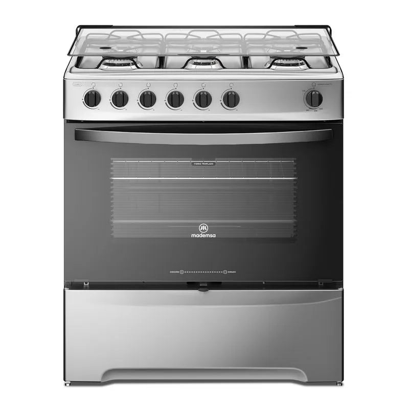 Cocina a gas mademsa 6 platos inox con limpiafácil  m820t