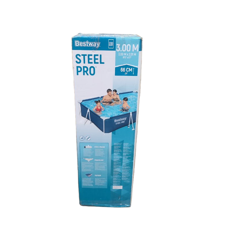 Piscina Rectangular Bestway Steel Pro Azul 3.00mx2.01mx66cm 3300 Lts