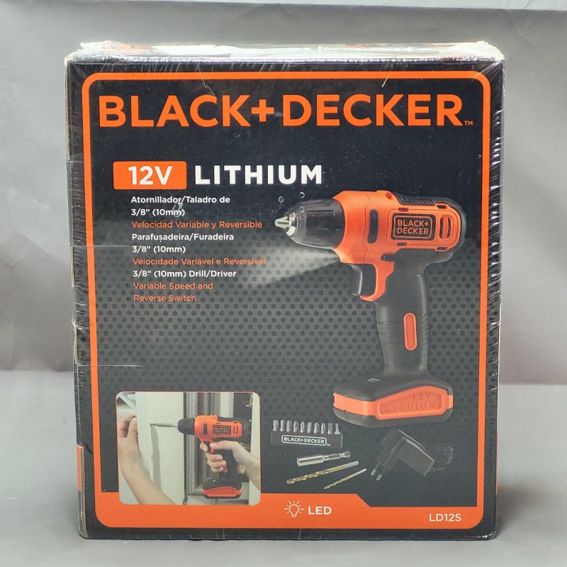 Atornillador/Taladro Black + Decker Ld12s 3/8" (10mm) 12v 15 Pieza