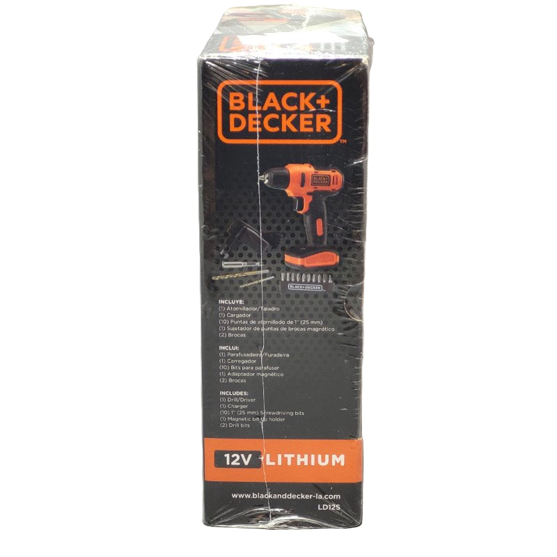 Atornillador/Taladro Black + Decker Ld12s 3/8" (10mm) 12v 15 Pieza