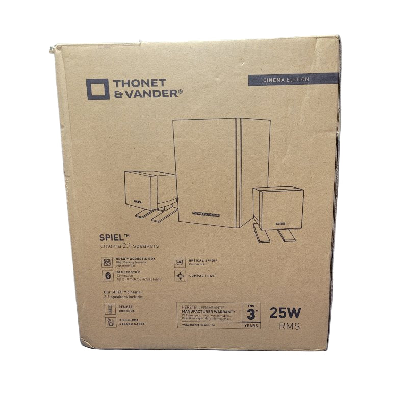 Home Theater Spiel Cinema Thonet & Vander 2.1 Speakers Negro 25w