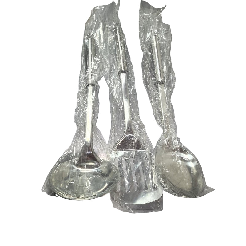 Juego  De Utensilios De Cocina 15 Piezas Generico Acero Inox 4515