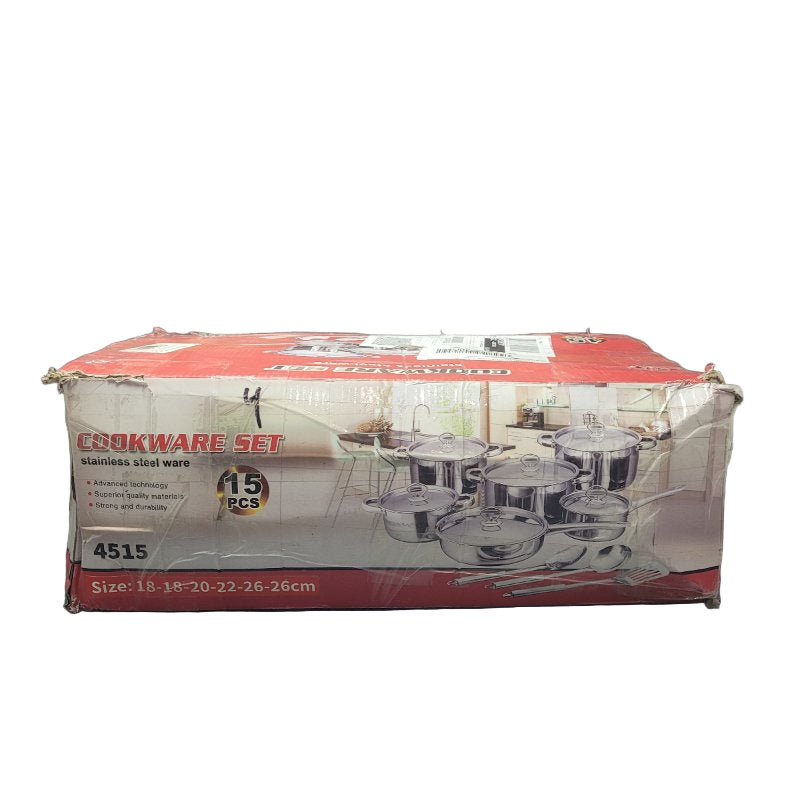 Juego  De Utensilios De Cocina 15 Piezas Generico Acero Inox 4515