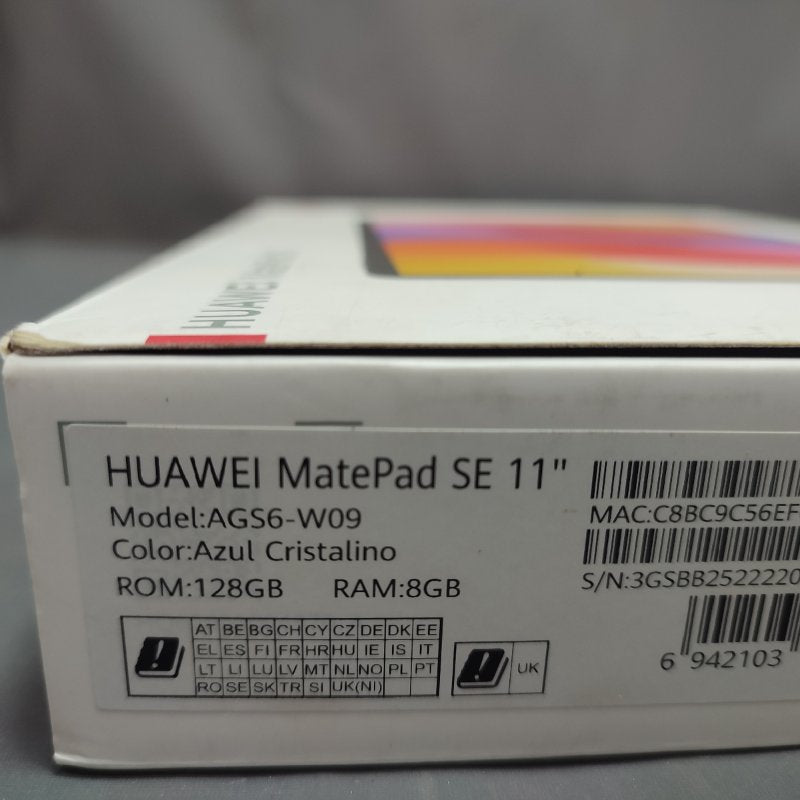 Tablet Matepad Se 11" Huawei Ags6-W09 Azul Cristalino Rom: 128gb / Ram: 8gb
