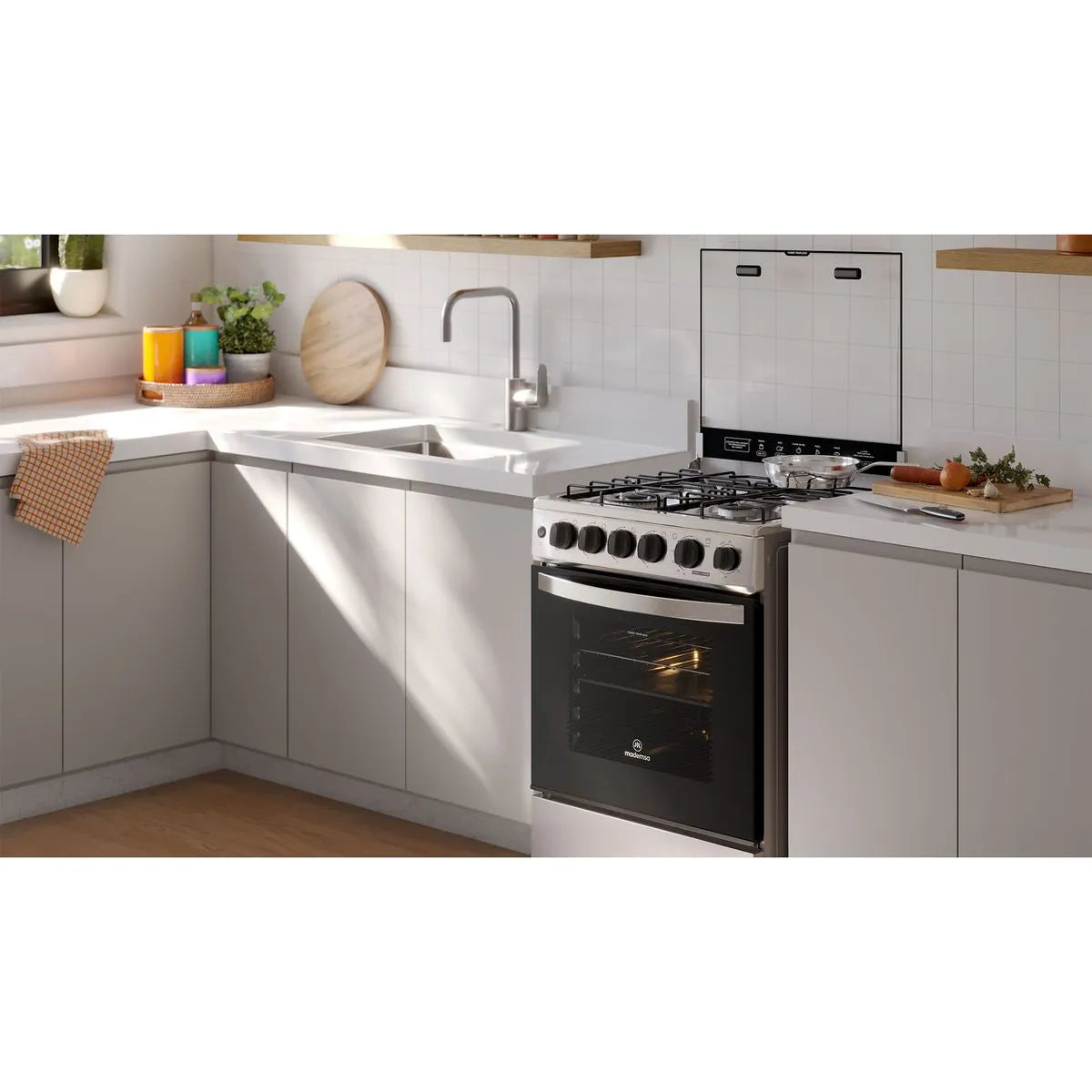 Cocina a Gas 4 Quemadores Mademsa FM4PSC, Inox