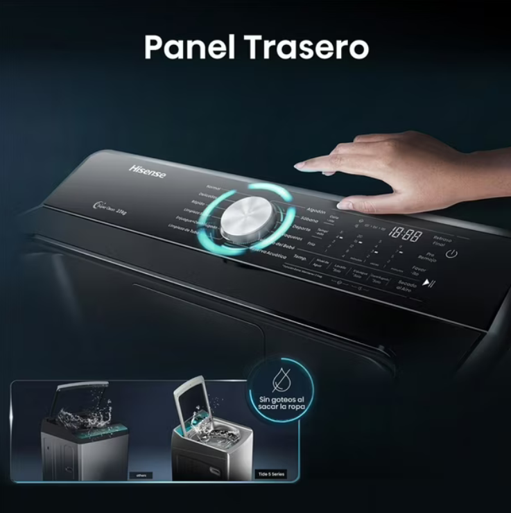 Lavadora Hisense WT5T2325DB 23 kg, Negro