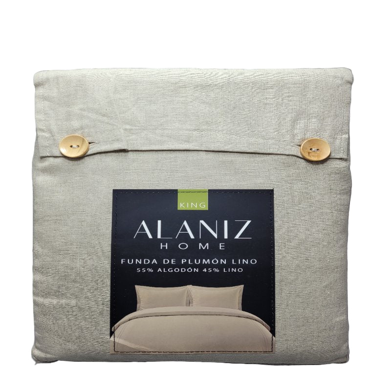Funda De Plumon Alaniz Home Lino Beige King
