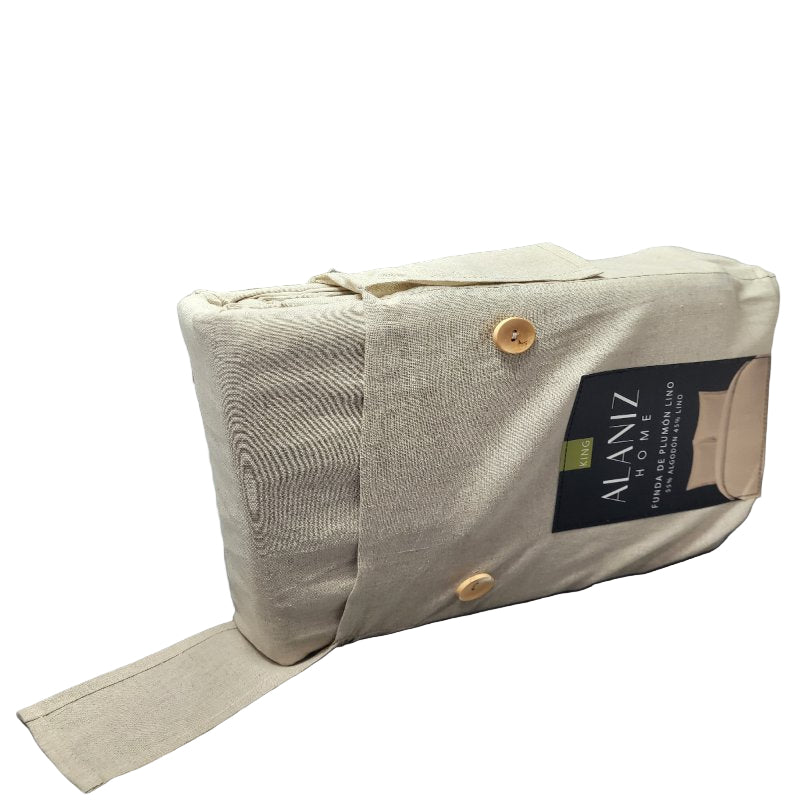 Funda De Plumon Alaniz Home Lino Beige King