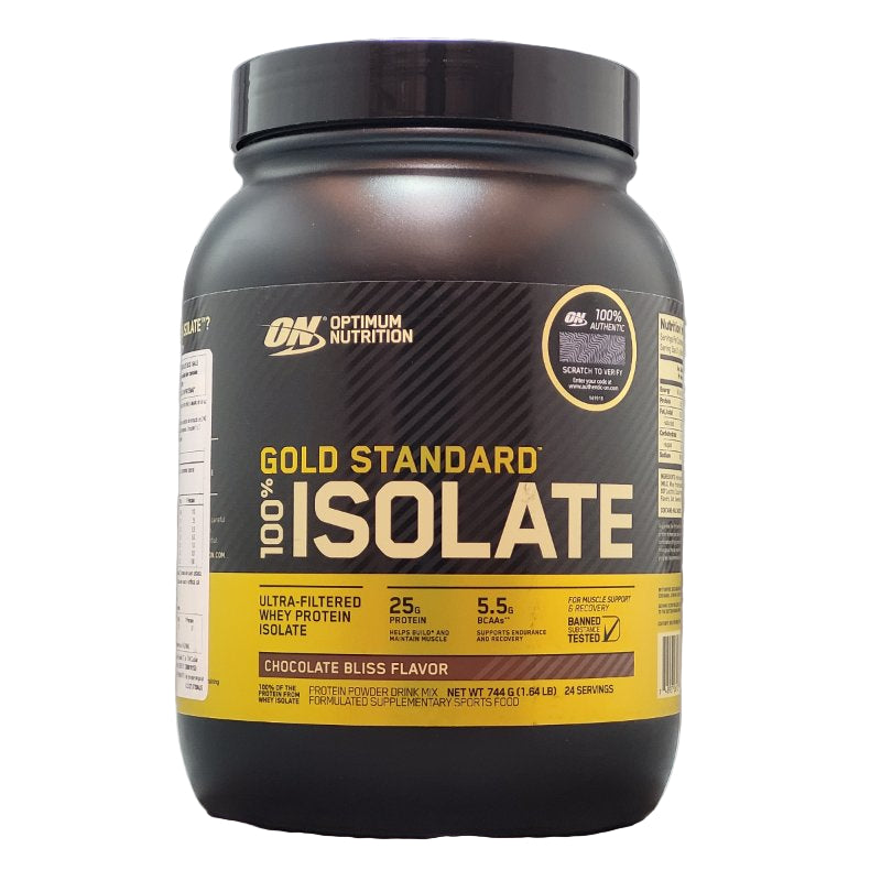 Proteínas 100% Isolate Optimum Nutrition Chocolate Bliss Flavor 1.64lb
