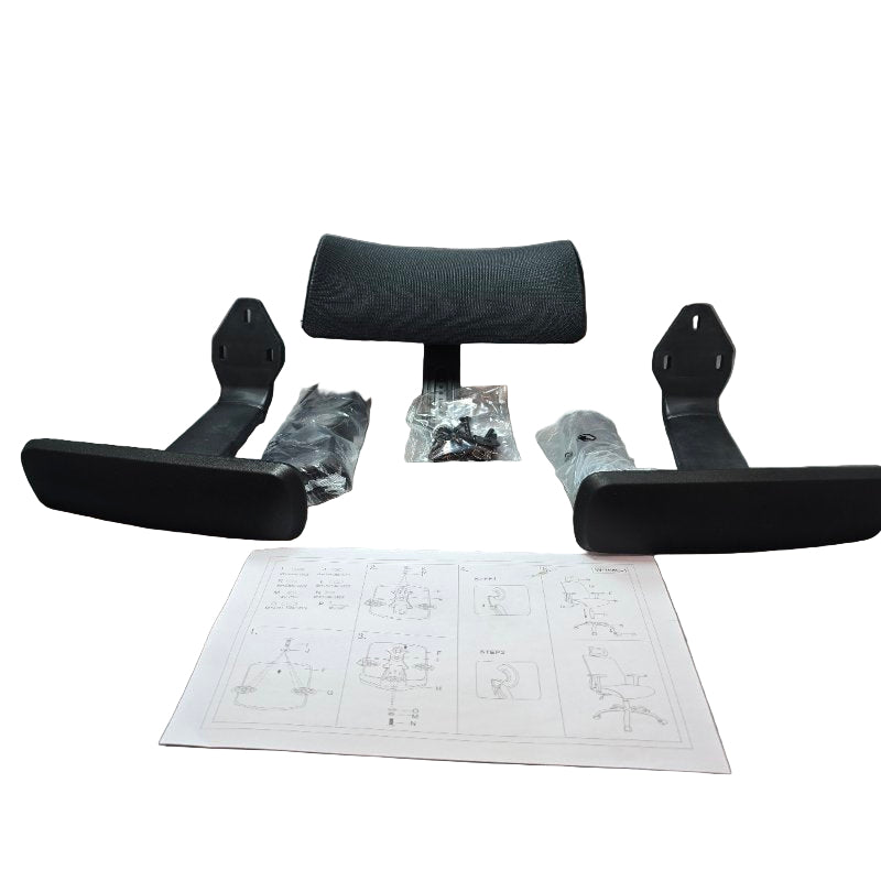 Silla De Escritorio Alta Brazo Reg Y Cabecero Form Design Cuba Negro