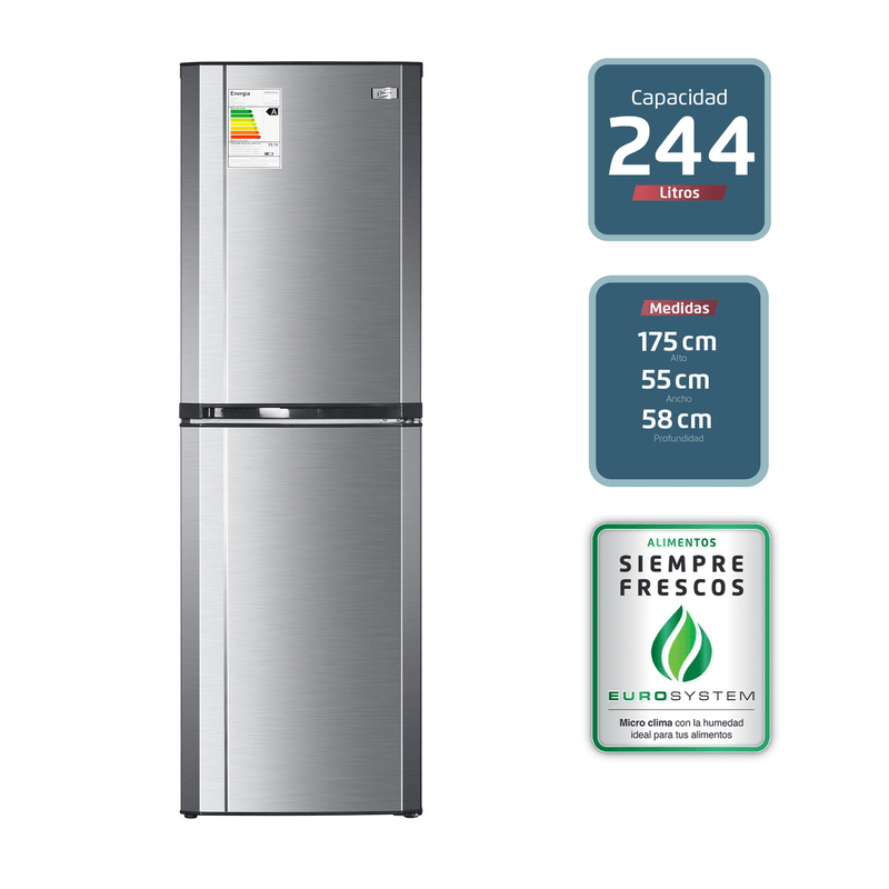 Refrigerador - Congelador Fensa Progress 3100 Inox 244 Lts