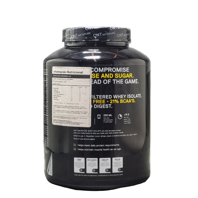 Proteina Whey Isolate Zero Qnt Banana Flavour 2 Kg