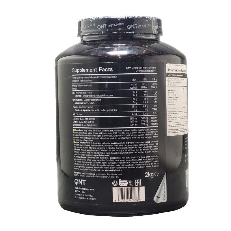 Proteina Whey Isolate Zero Qnt Banana Flavour 2 Kg