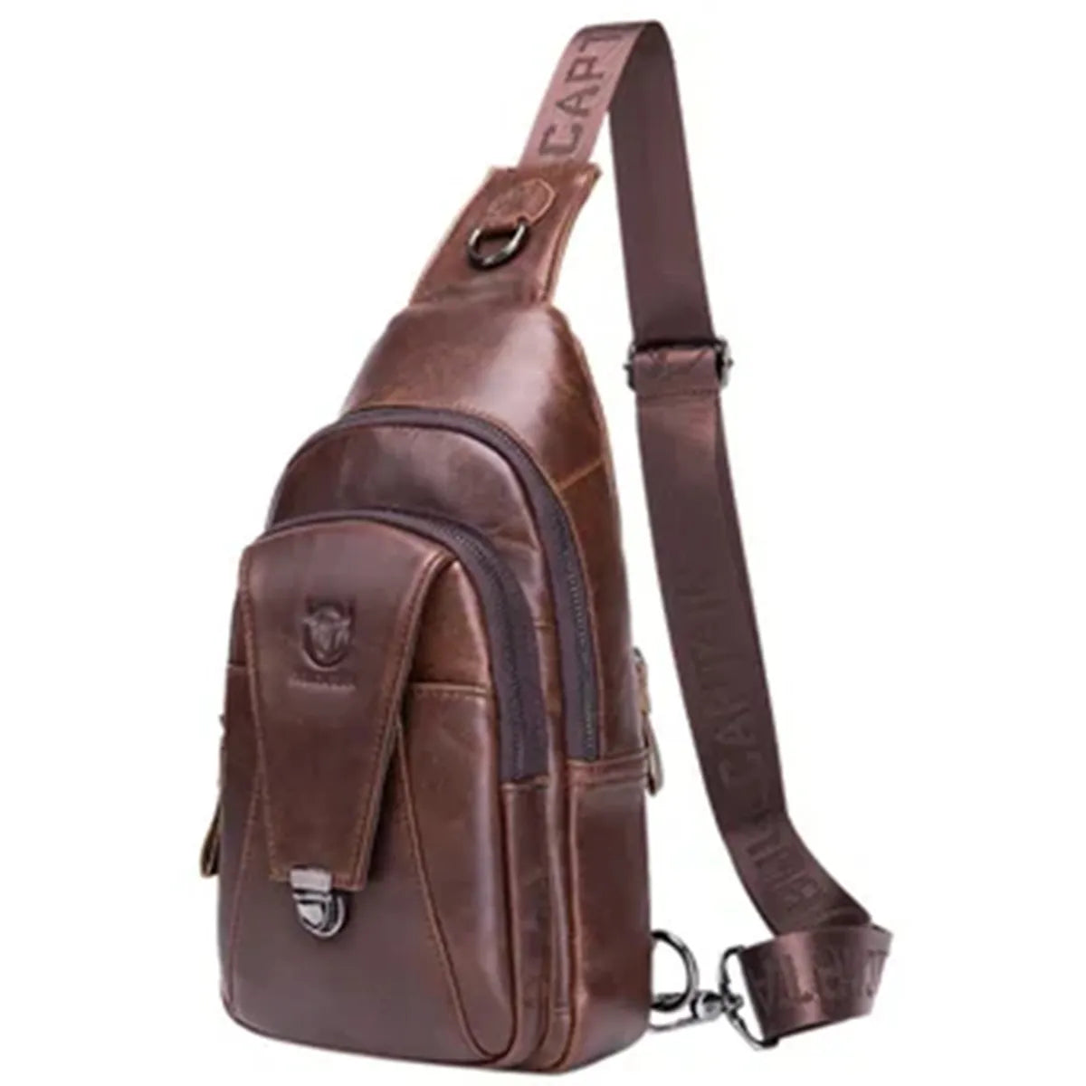 Bolso Bandolera de Cuero Genuino Hombre Bull Captain