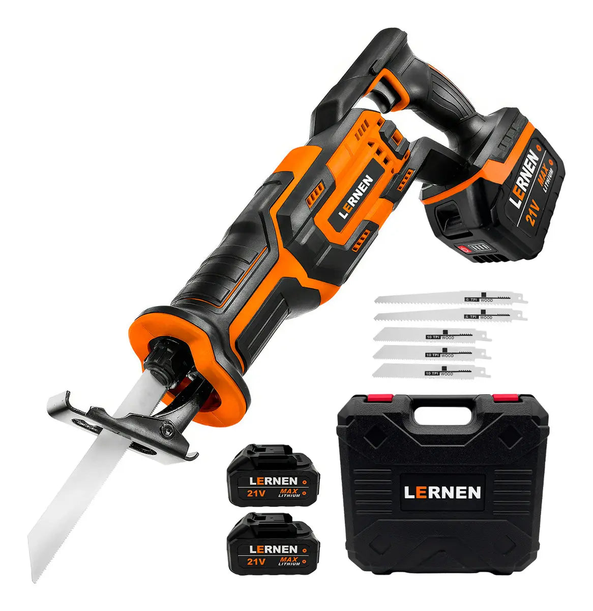 Sierra Sable Recíproca Pro Inalámbrica Lernen WFJ-2251 con Accesorios