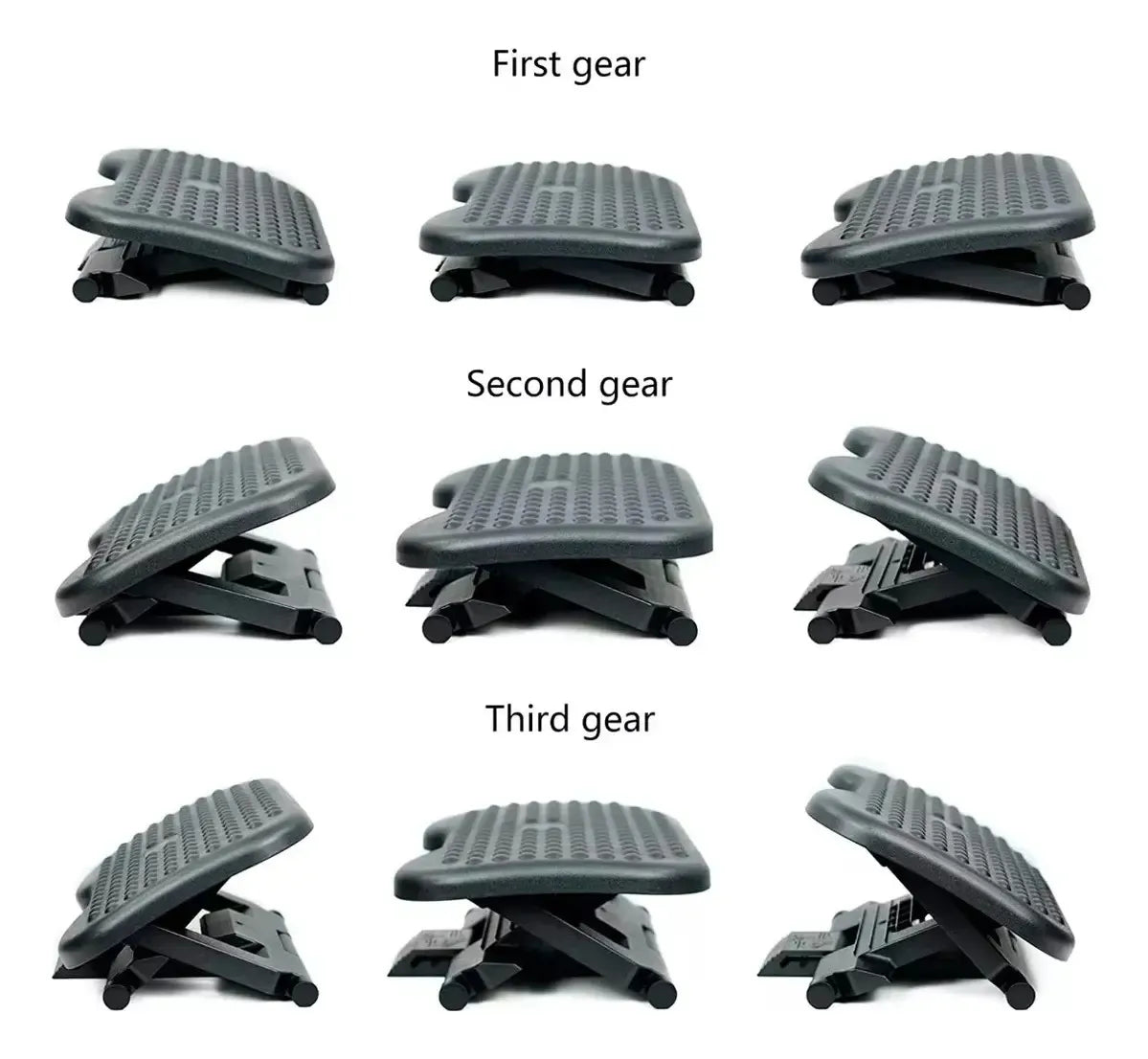 Footrest Ergonómico Reposa Pies 3 Posiciones Ajustable