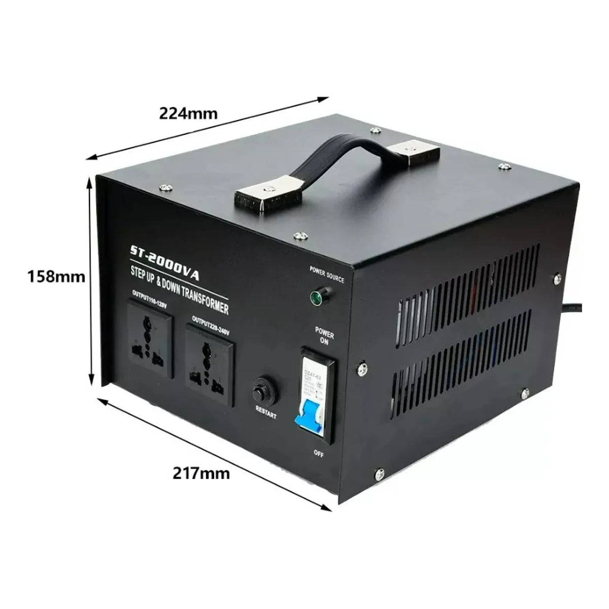 Transformador de Voltaje 2000W ST-2000 VA 110V-220V