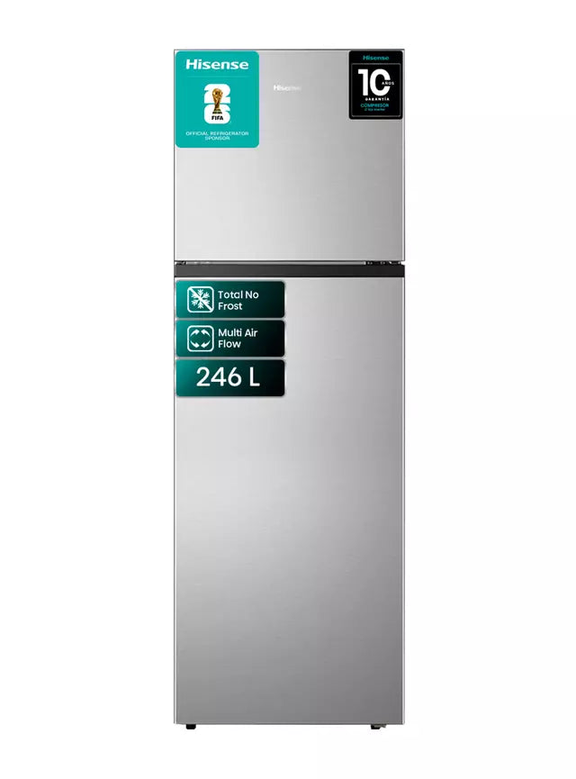 Refrigerador Hisense RT320NV Inox 246 Litros