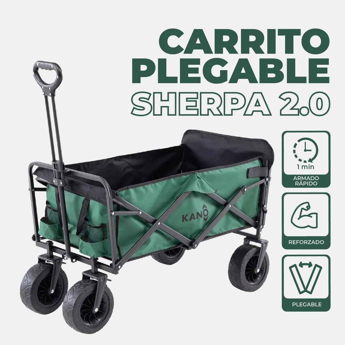 Carrito Plegable Kano Sherpa 2.0 Verde
