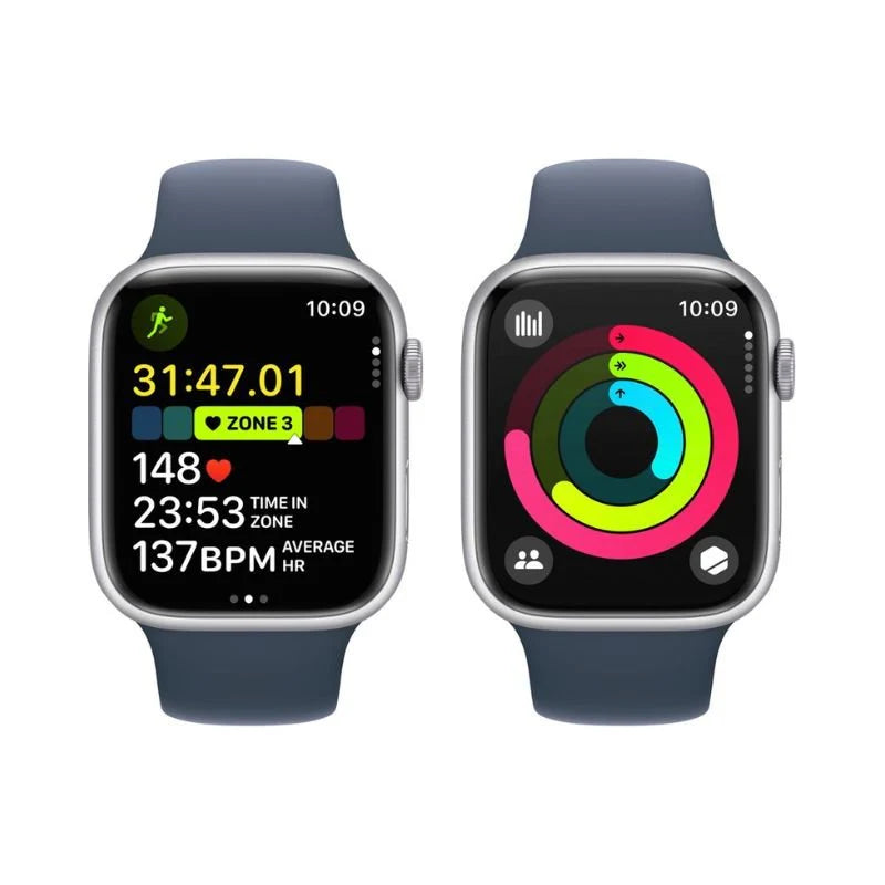 Reloj Apple Watch Series 9 A2984 Silver Al Storm Blue 45mm (M/L)