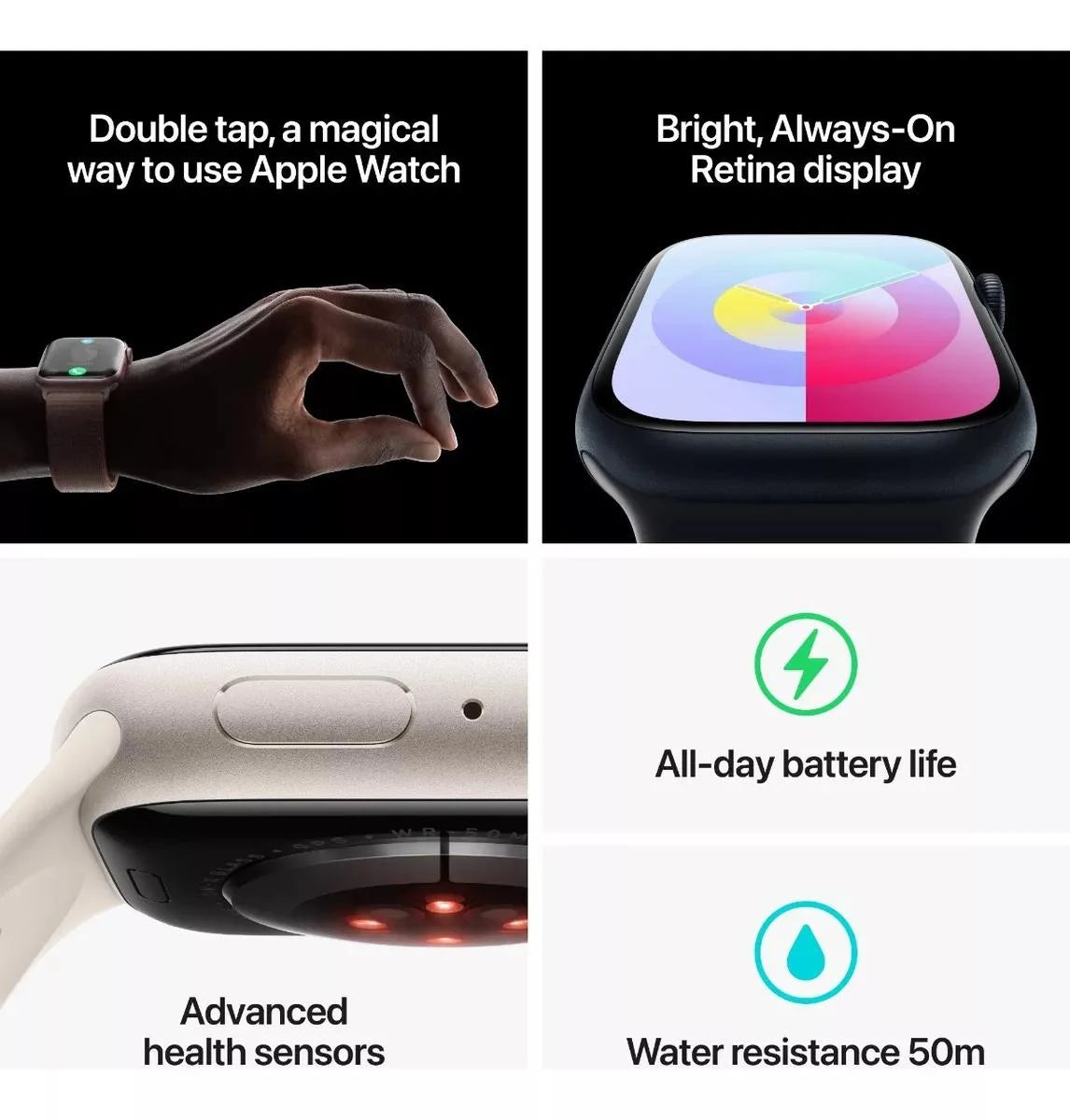 Reloj Apple Watch Series 9 A2980 Starlight All Star 45mm (M/L)