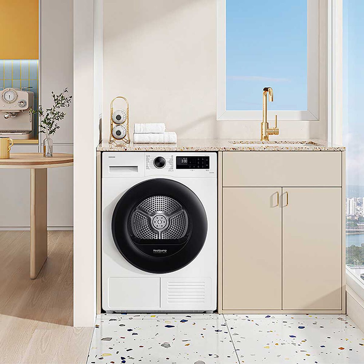 Secadora Carga Frontal Samsung DV90CG2A0AE 9 kg, Blanco